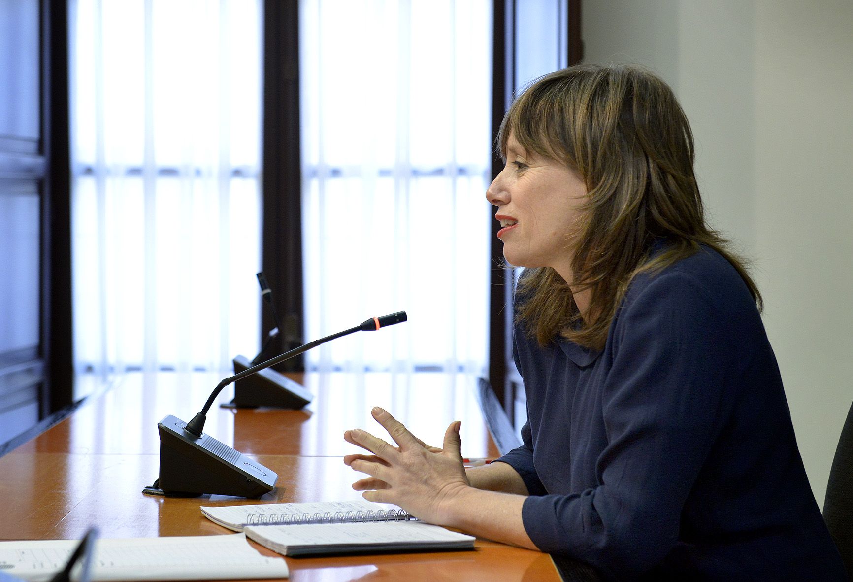 Laura Álvarez, este jueves, en rueda de prensa en el Ayuntamiento de Jerez.