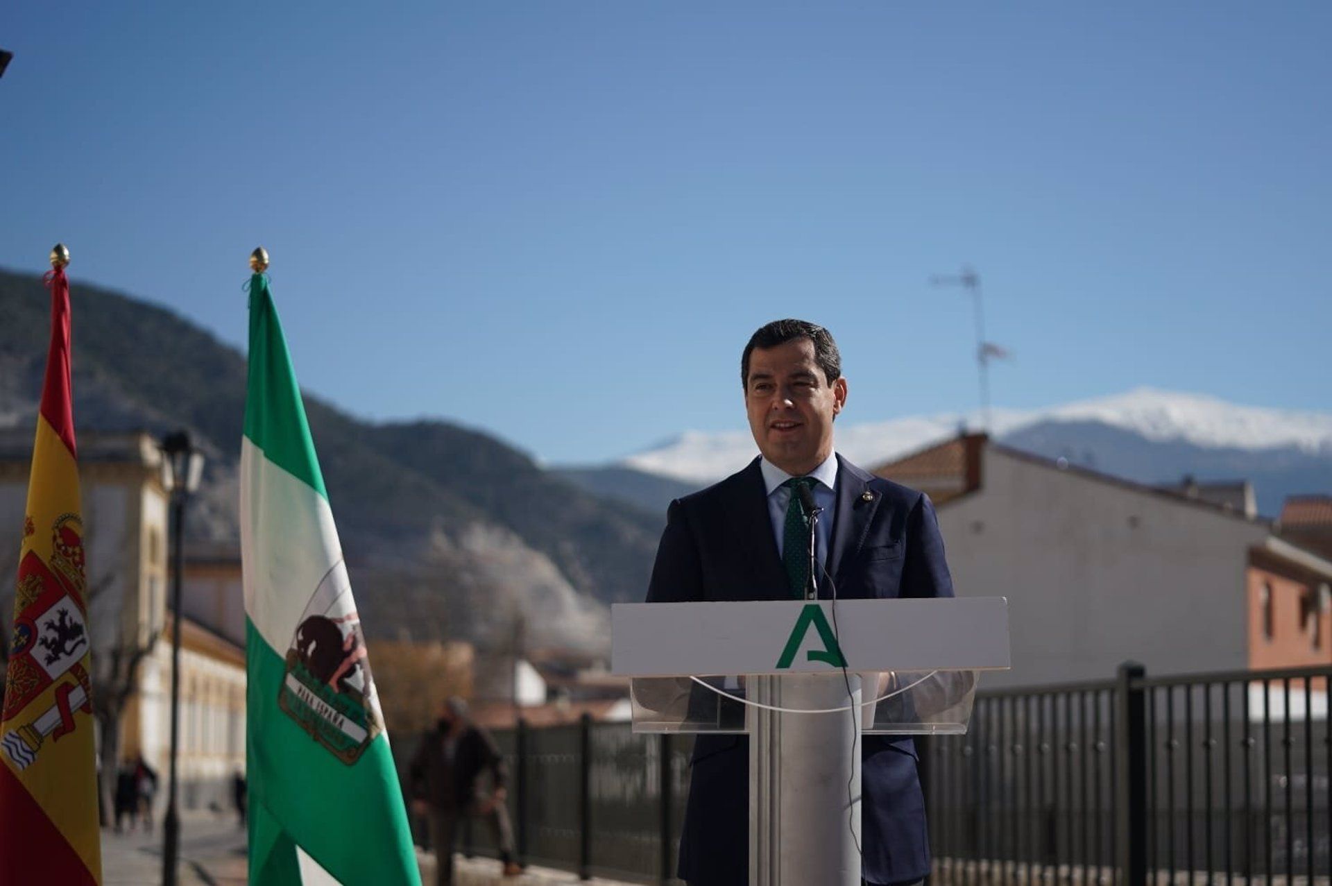 El presidente de la Junta, Juan Manuel Moreno, en Granada.