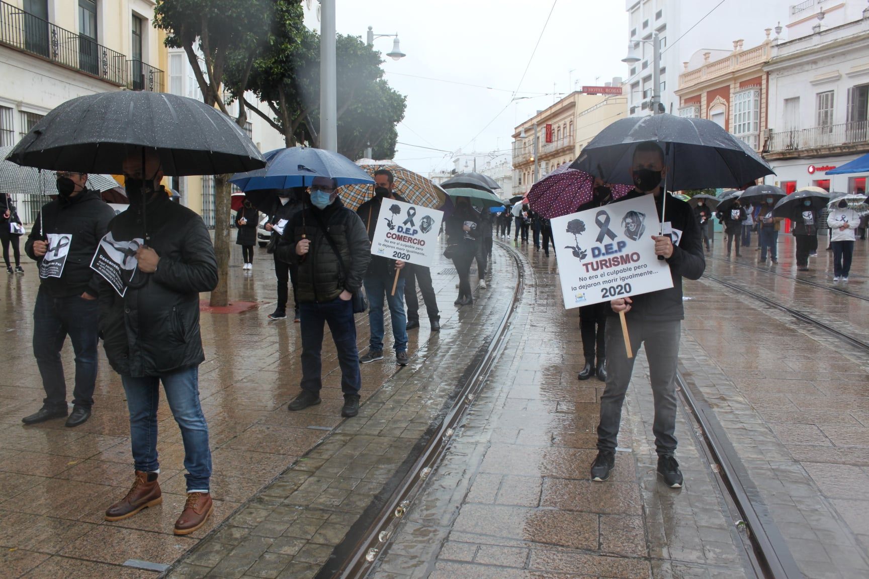 Un momento de la manifestación en San Fernando.