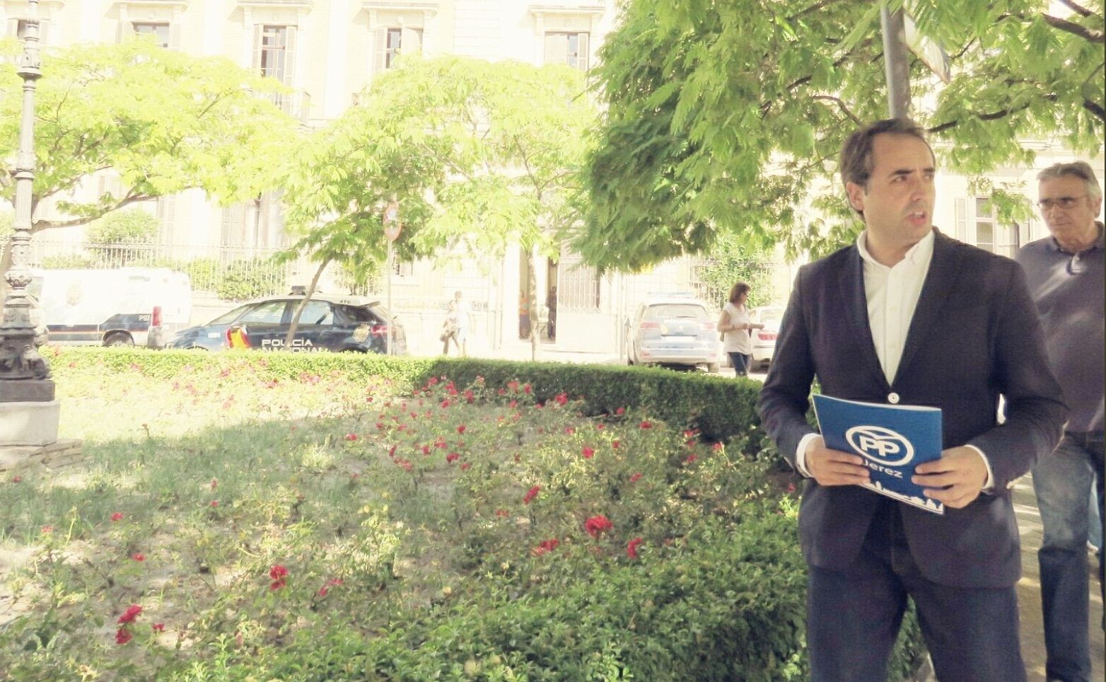 Antonio Saldaña, en una comparecencia pública en Jerez, en una imagen de archivo. FOTO: PP de Jerez.