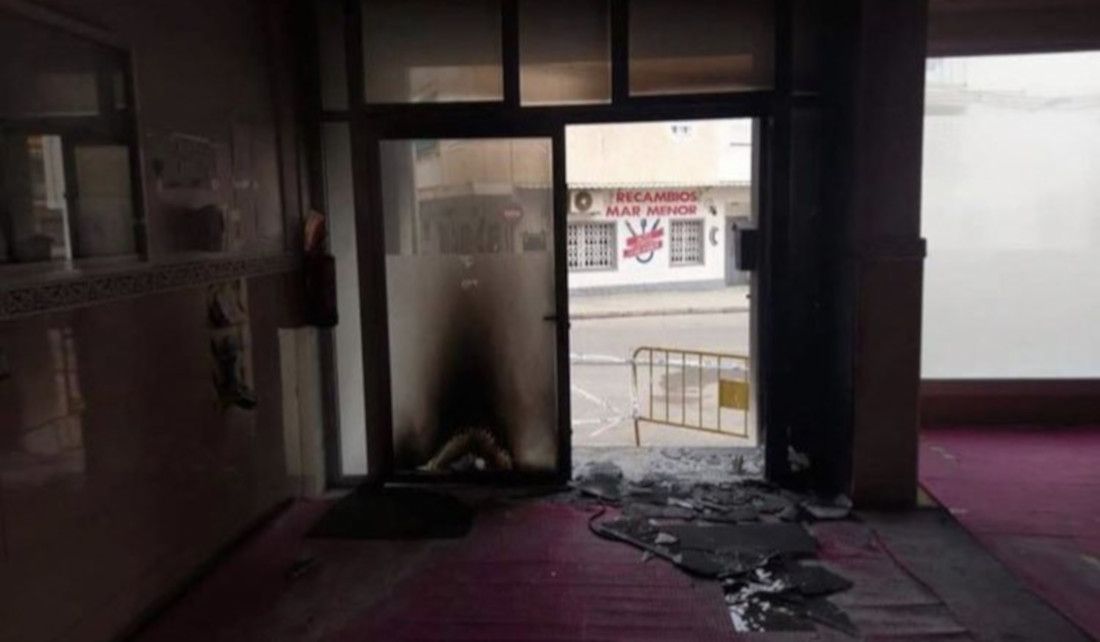 Estado en el que quedó el interior.