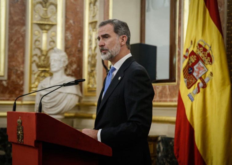 Felipe VI toma la palabra en el acto con motivo del 40 aniversario del 23-F. CONGRESO