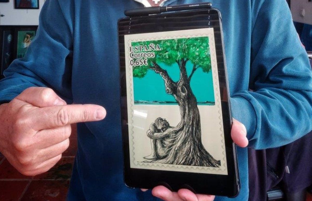 Sello ganador 'Madre naturaleza' creado por Andrés Mérida Guzmán.