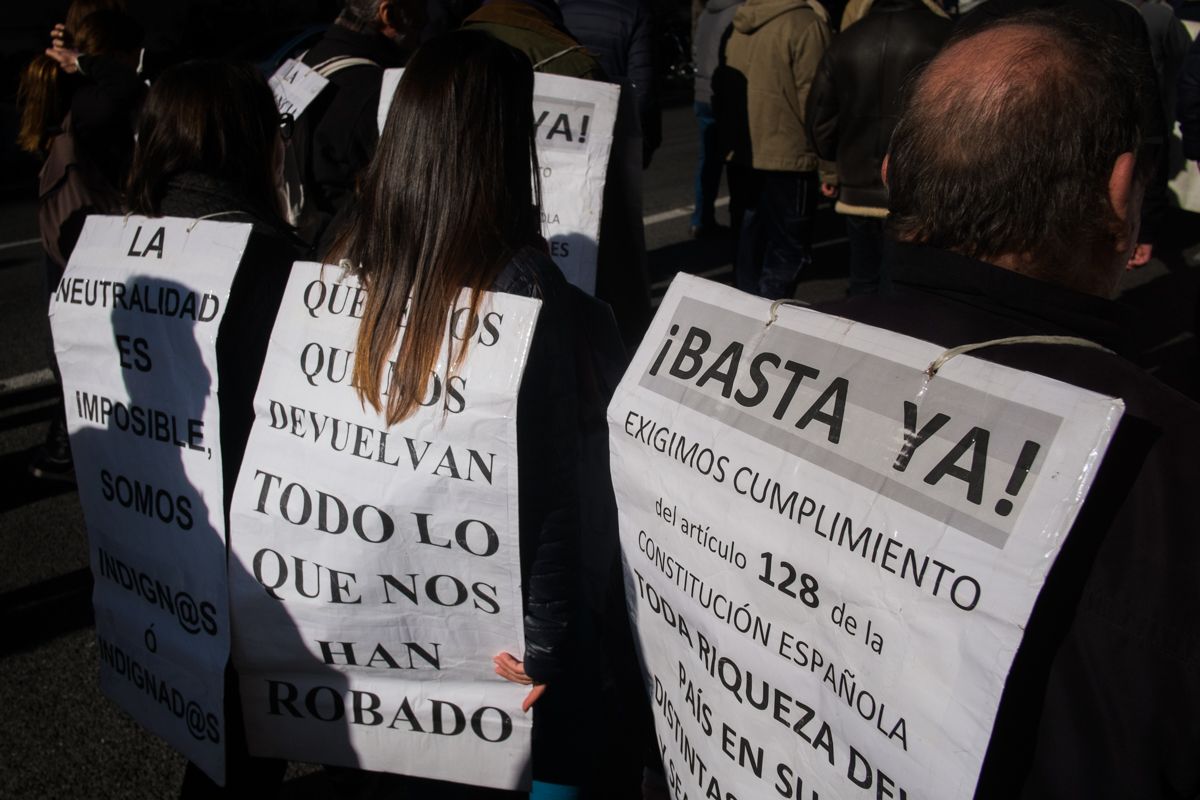 Imagen de una manifestación contra el paro. FOTO: MANU GARCÍA.