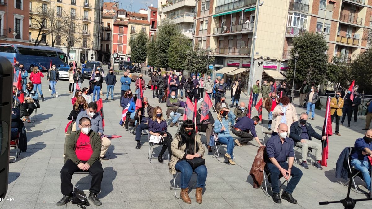 Concentración de Falange, este pasado domingo, en Valladolid. FALANGE