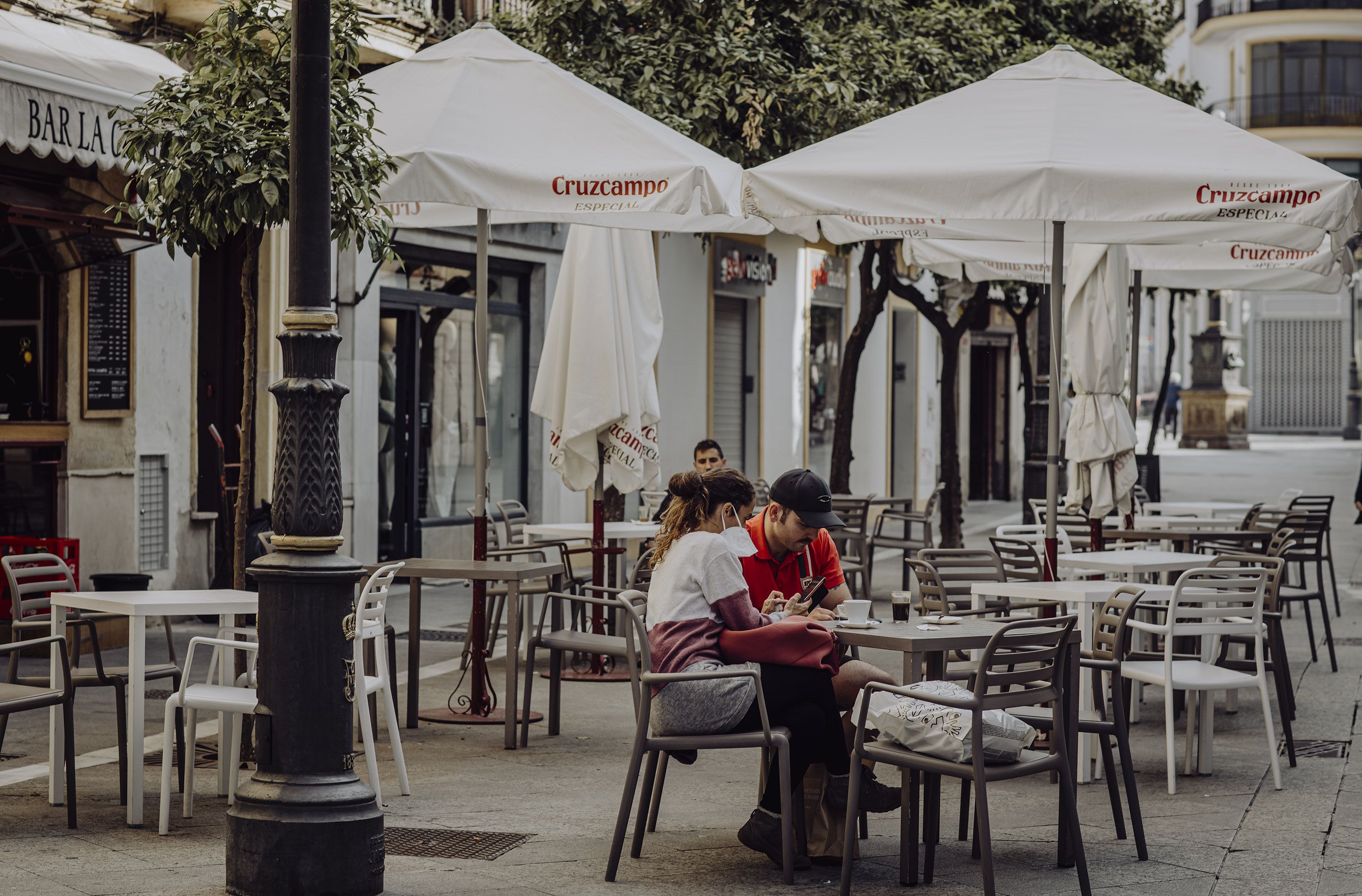 Terraza en el centro de Jerez.