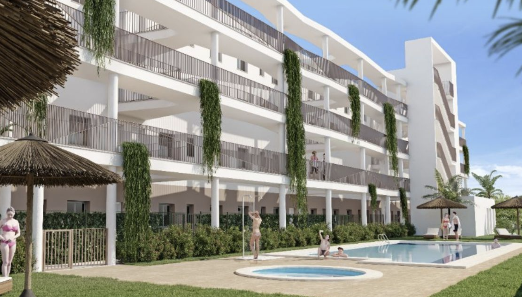 Recreación virtual de la promoción residencial junto a El Retiro que promueve Grupo Q en Jerez.