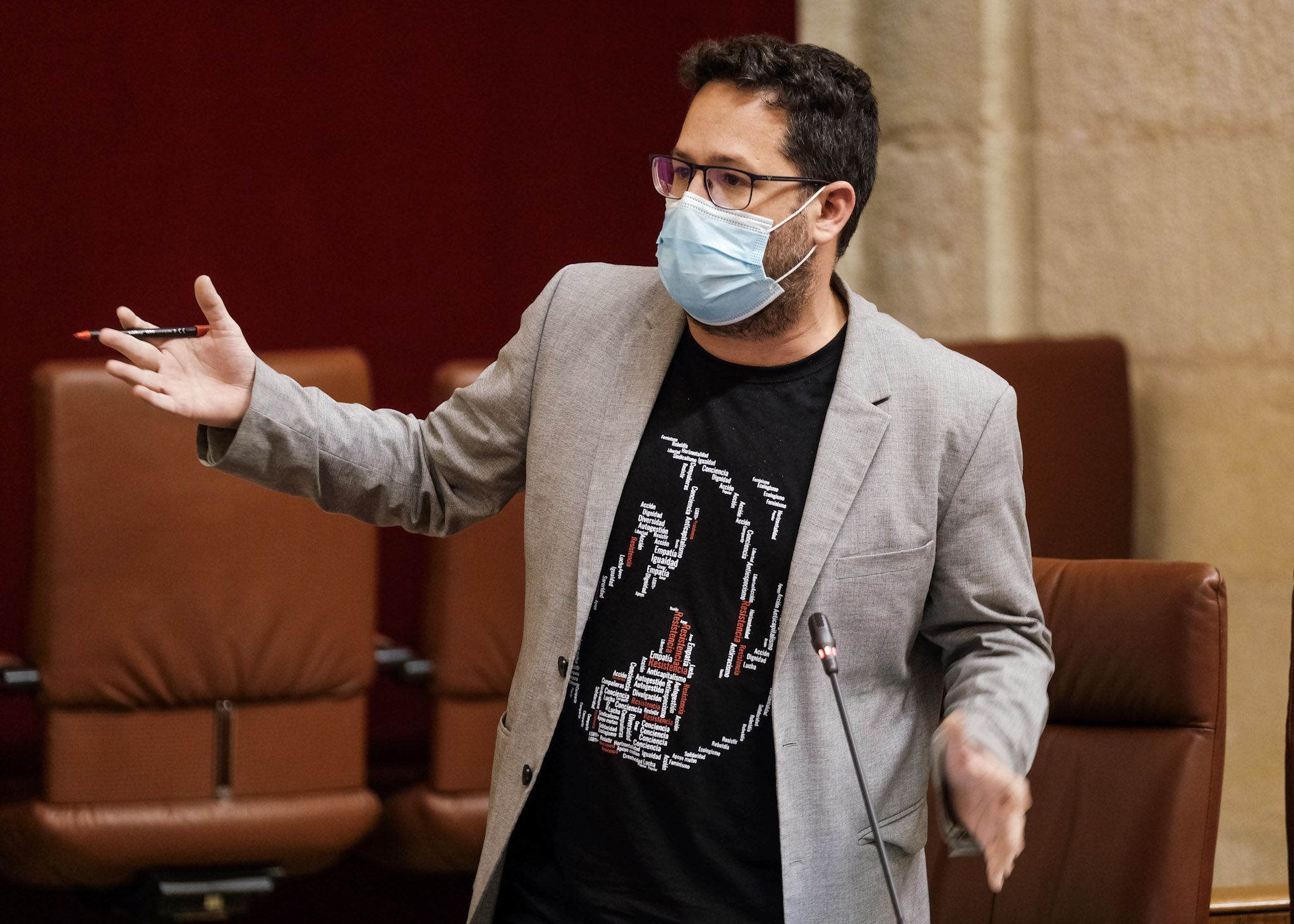 El diputado no adscrito, José Ignacio García, uno de los expulsados de Adelante, en el Parlamento andaluz.