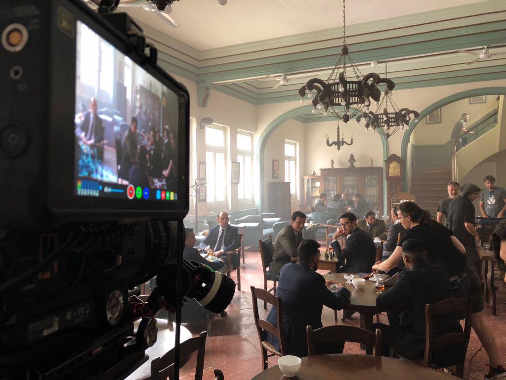 Un momento del rodaje de 'El niño que pintaba el mar'. FOTO: MONTY MONTERO.