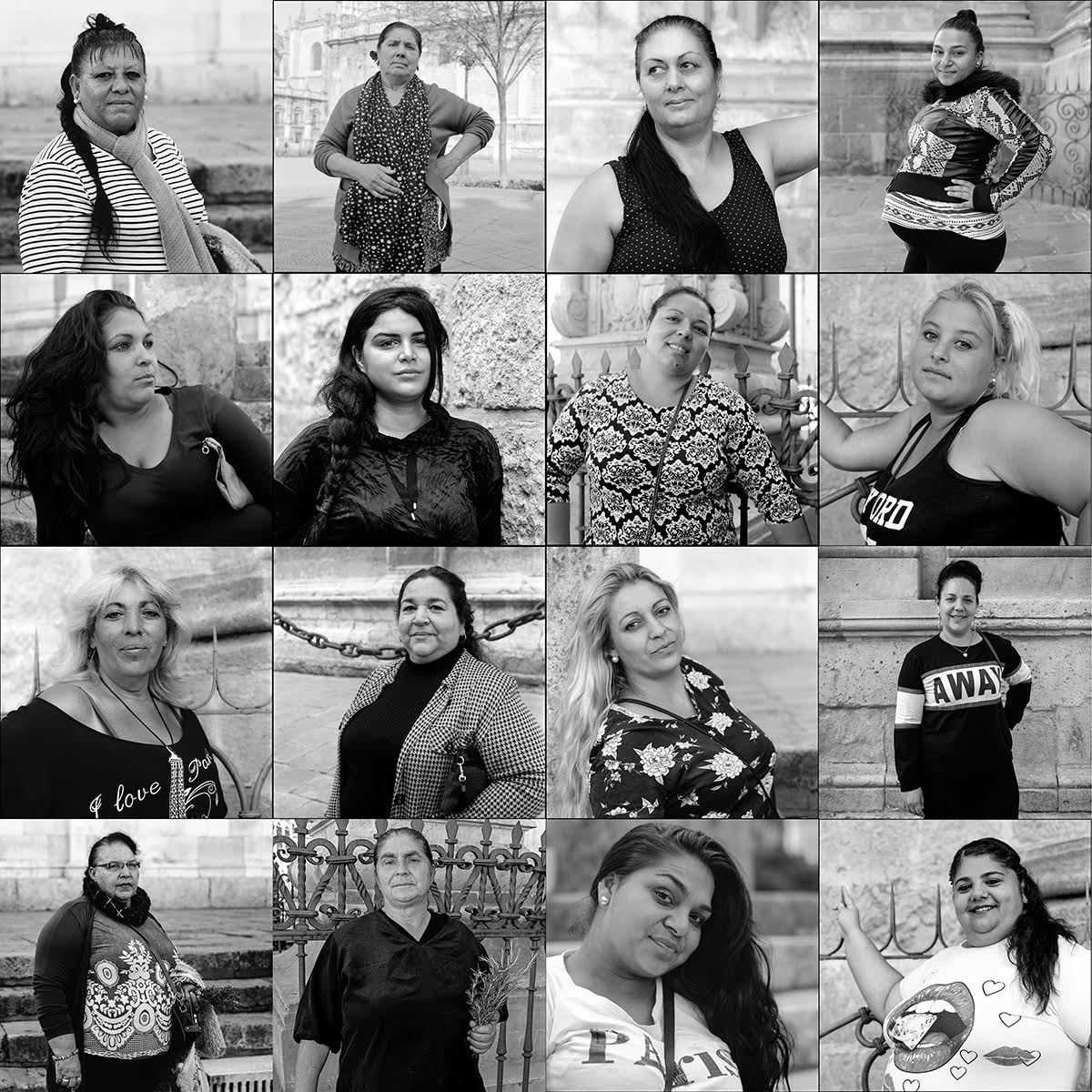 Retratos de Victoria, Marina, Dolores, Ana, Gema, Samara, Esperanza, Loli, Carmen, María, Rocío, Gracia, Josefa, María, Gema y María Gracia, entre 2016 y 2019.
