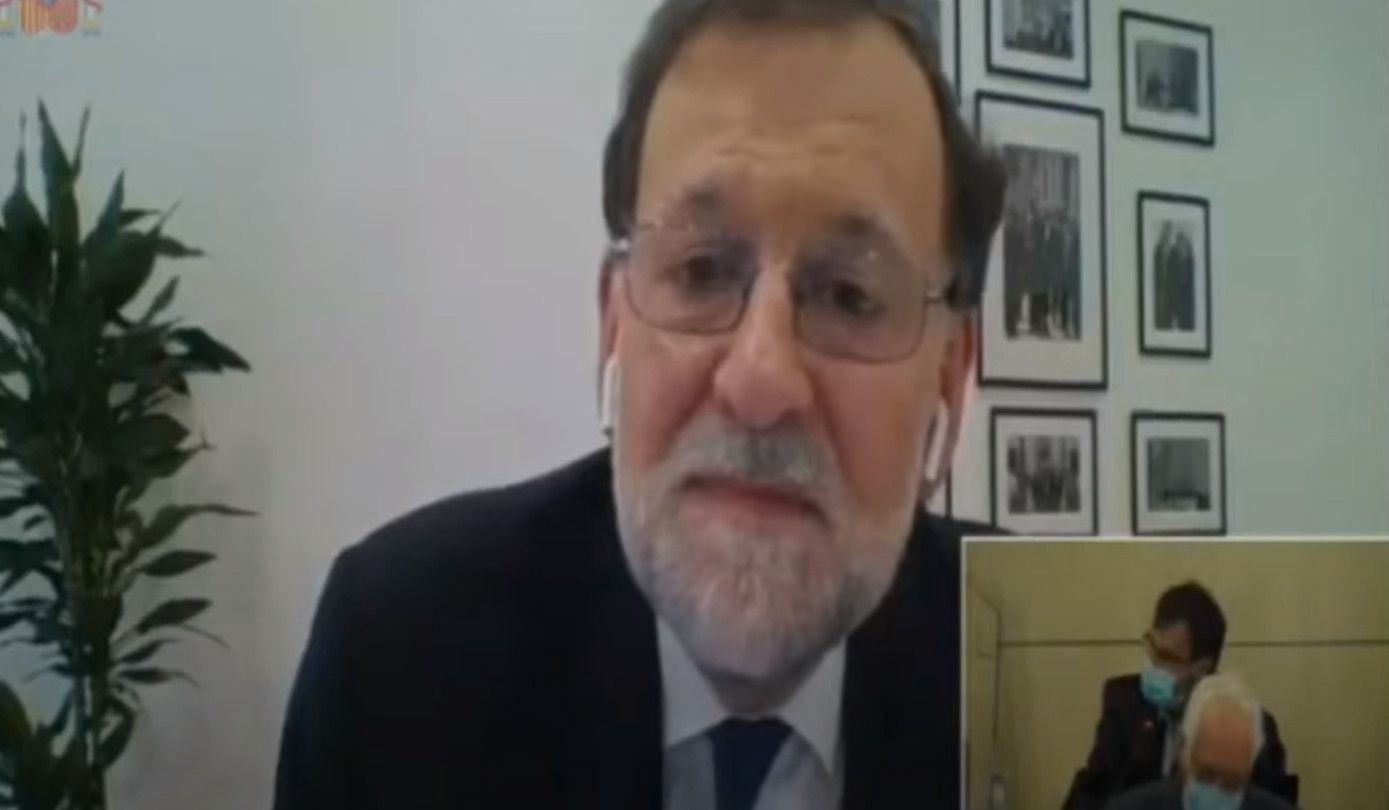 Mariano Rajoy, en su declaración de la Audiencia Nacional.