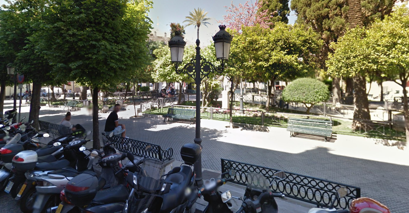 La plaza de la Candelaria de Cádiz, en una imagen de Google Maps.