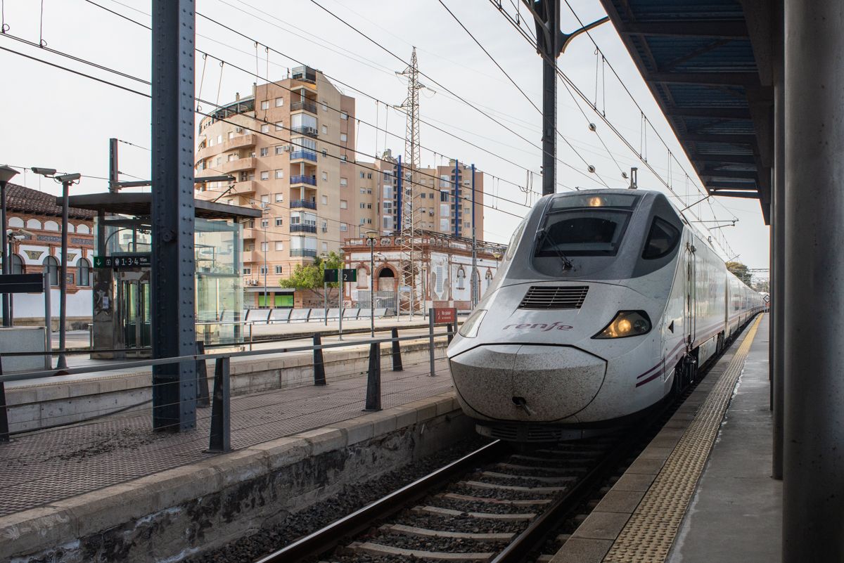 La llegada del tren a Jerez.