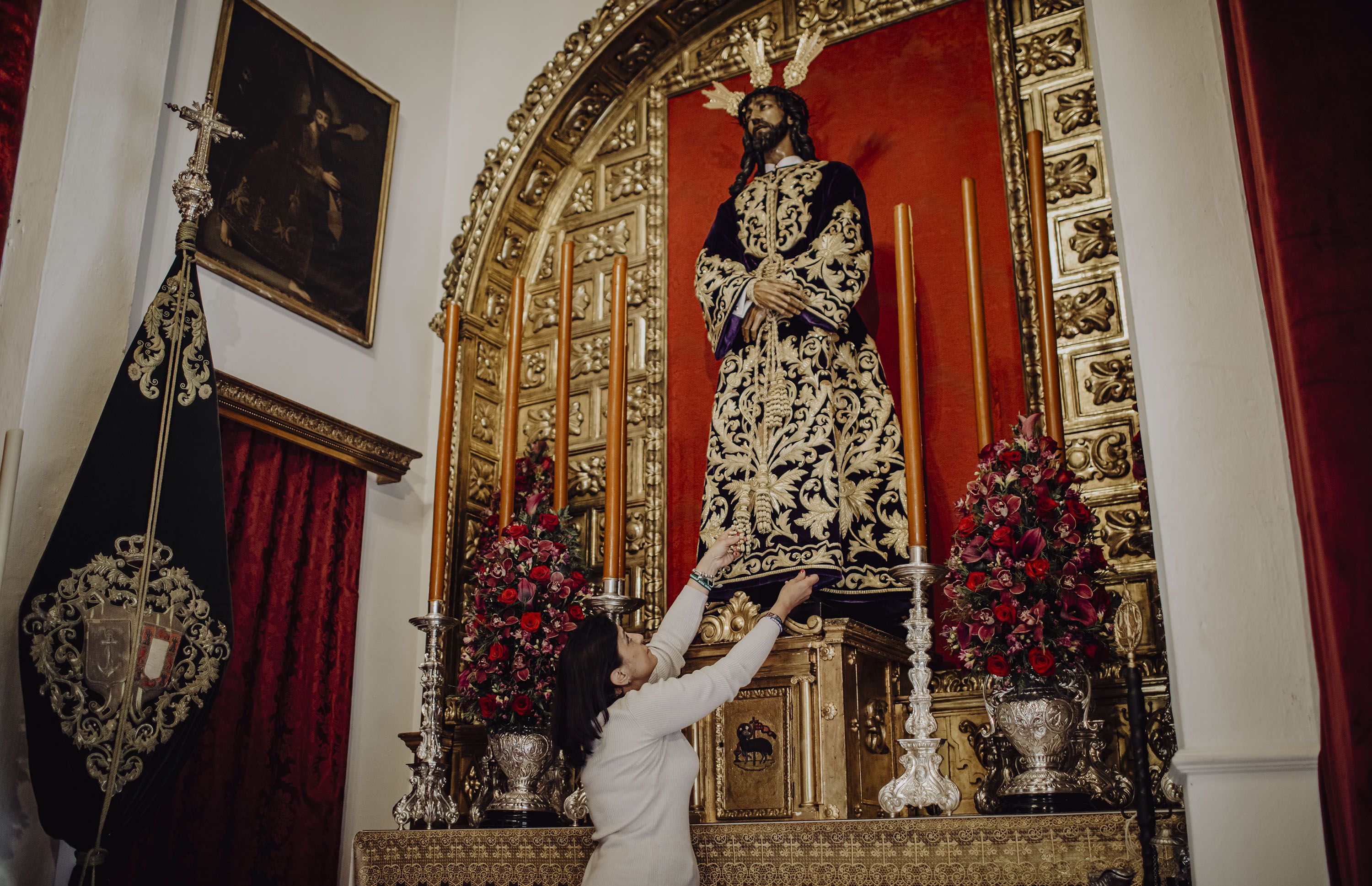 Toñi Macías junto a Jesús de la Sentencia.   ESTEBAN