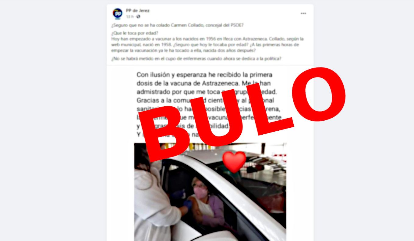 El mensaje del PP de Jerez.