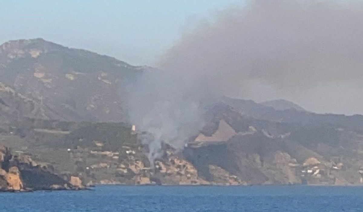 Imagen del incendio de Nerja este jueves, hecha pública por el Infoca.