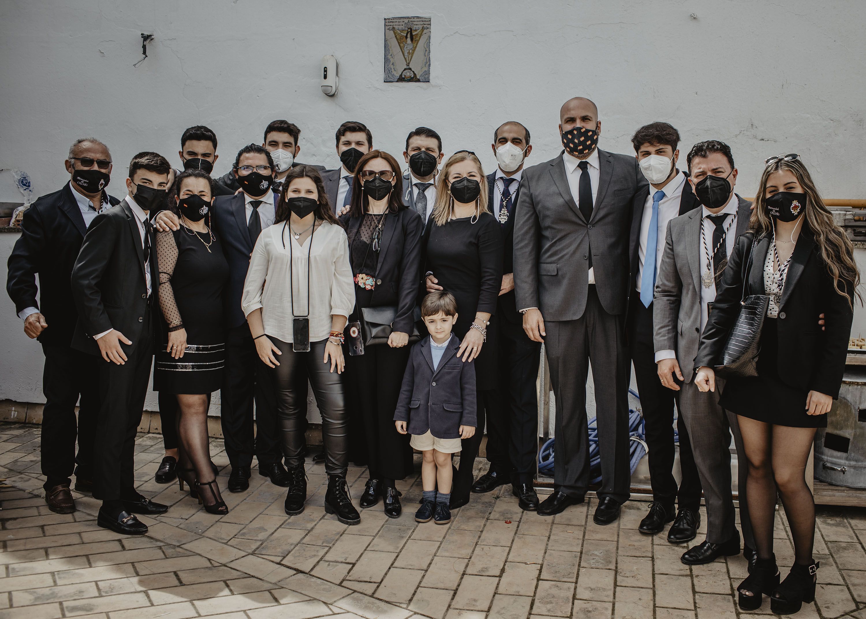Hermanos en el interior de San Telmo. Hermanos en el interior de San Telmo.