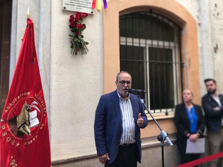 El socialista Carlos Perales en un evento en la Casa del Pueblo el pasado mes de mayo.