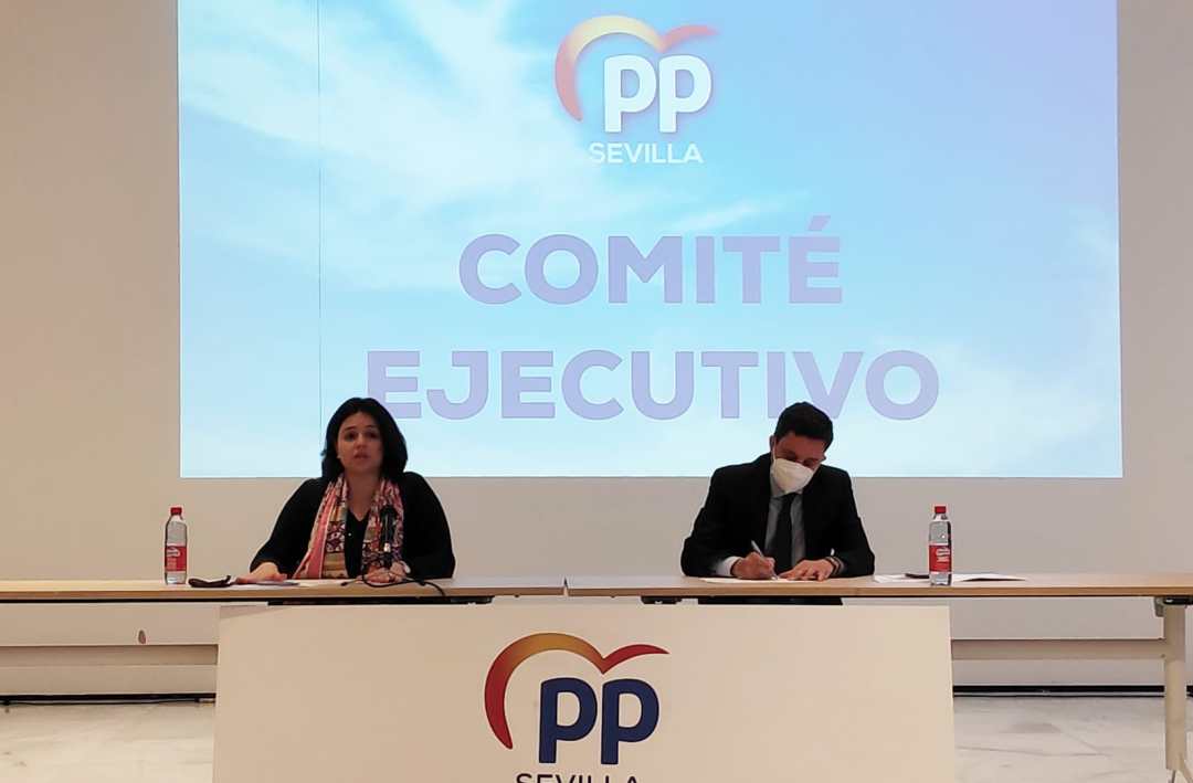 La primera reunión del Comité Ejecutivo tras las primarias del PP de Sevilla, este lunes.