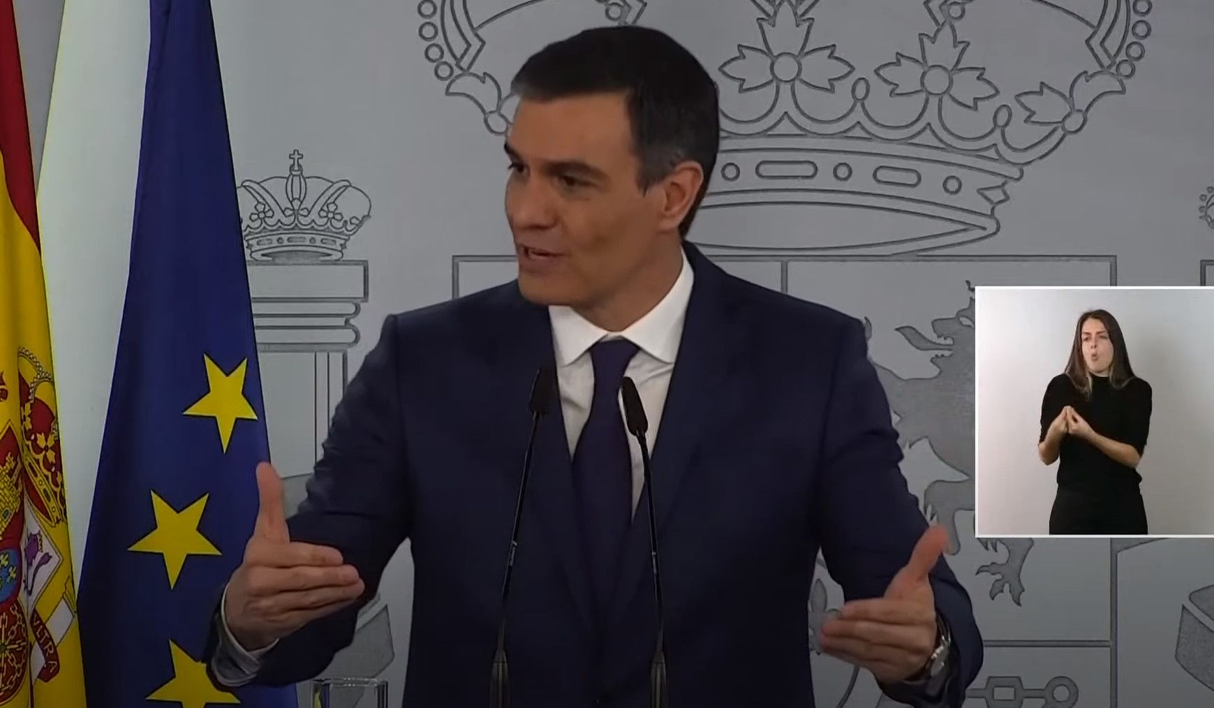Pedro Sánchez, en rueda de prensa este martes.