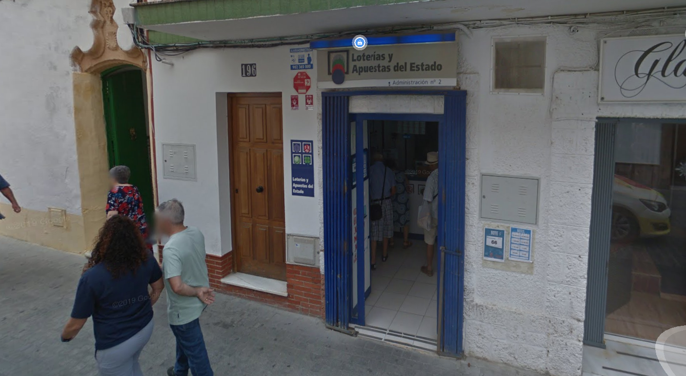 La administración de Loterías de Puerto Real donde se ha sellado el premio.