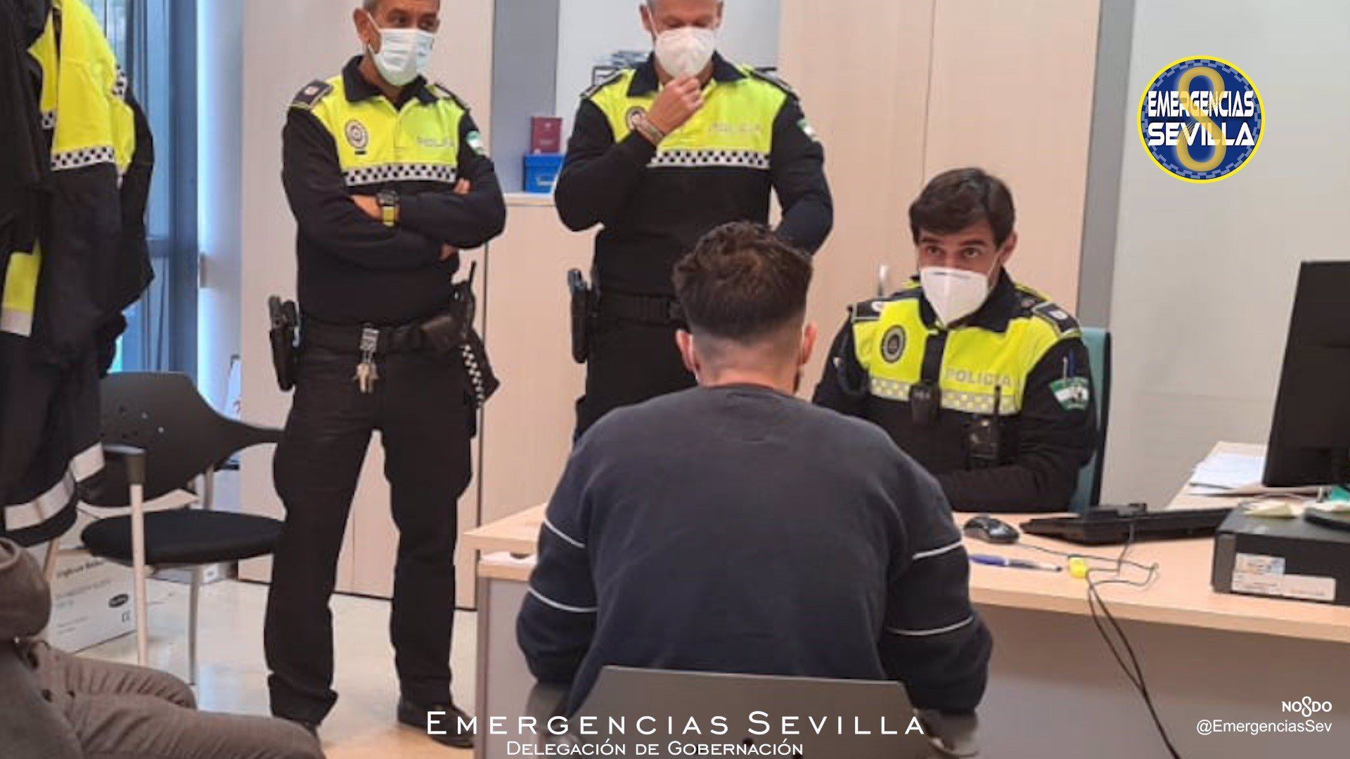 El detenido por el atropello mortal, en dependencias policiales.