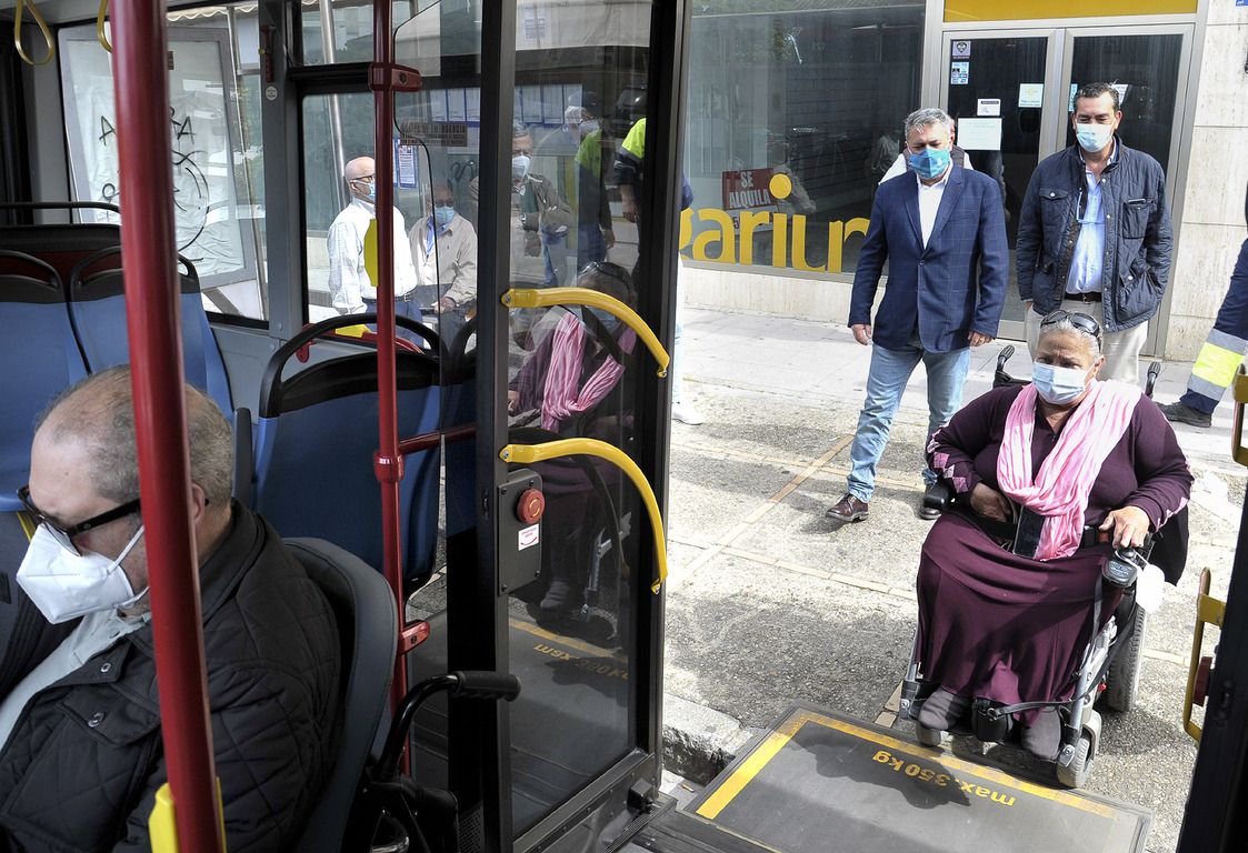 Las personas en silla de ruedas podrán llevar animales de compañías en los autobuses de Jerez.