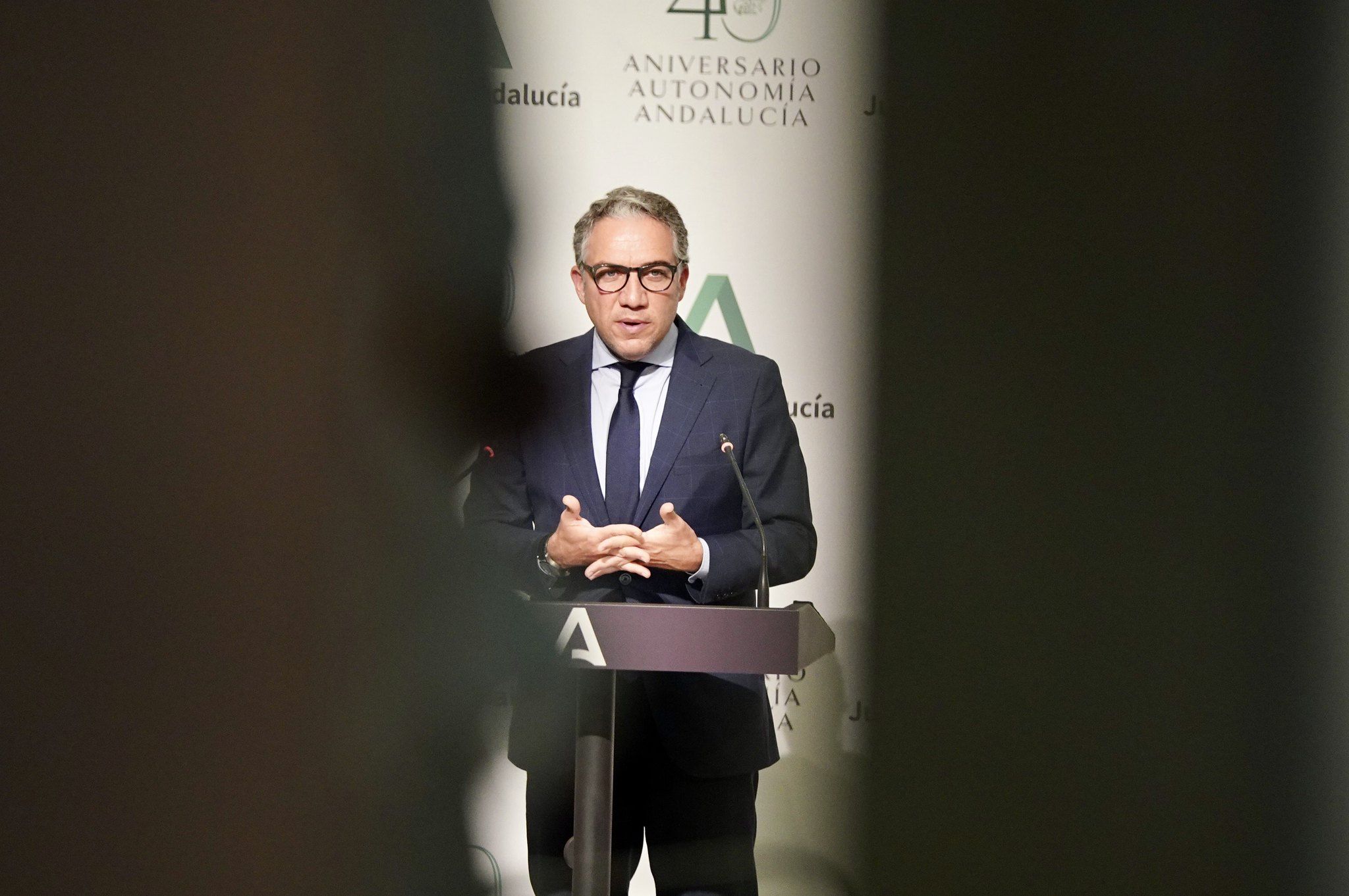 Elías Bendodo, en una comparecencia esta semana.