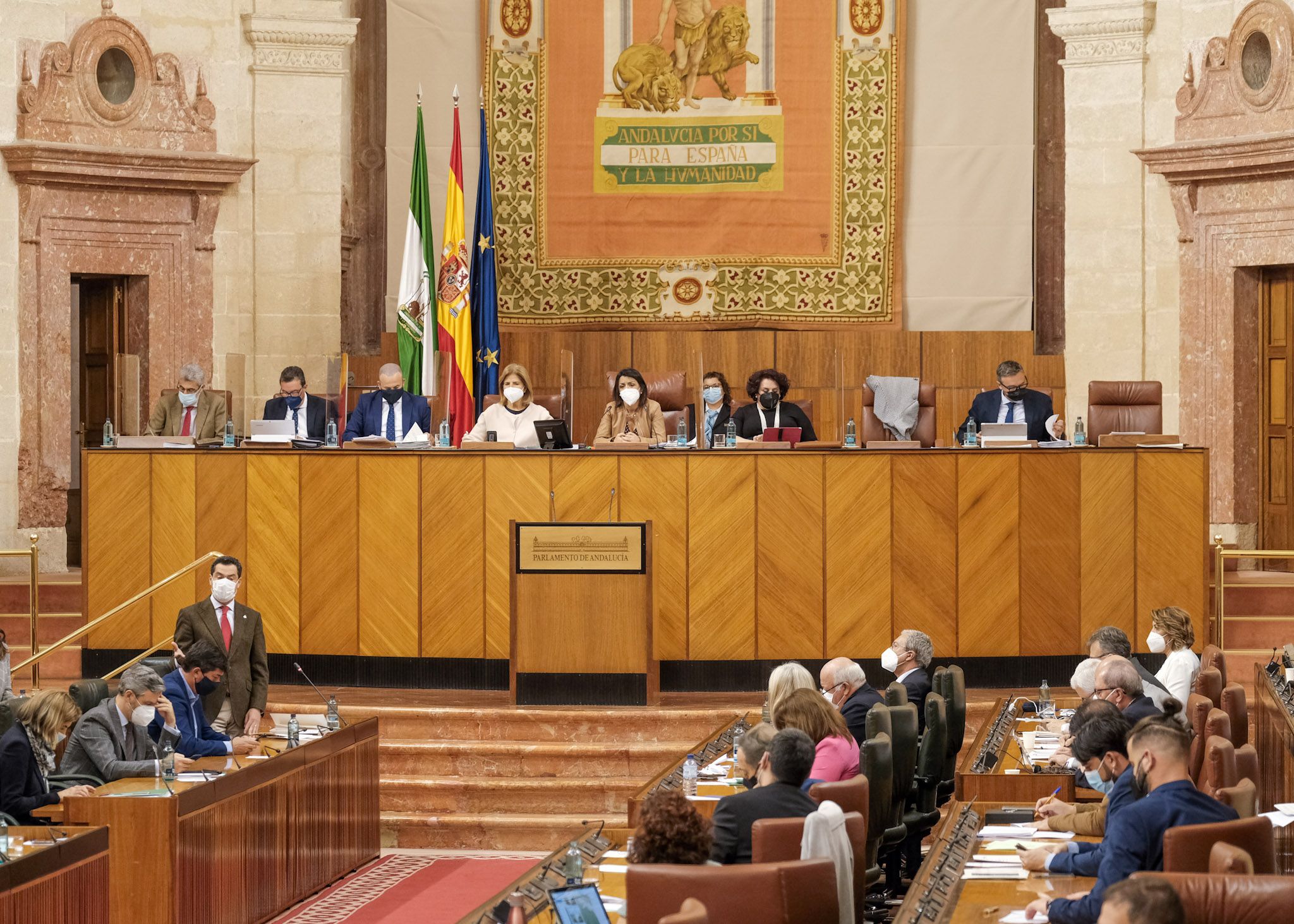 Un momento del Pleno del Parlamento andaluz, celebrado este jueves.