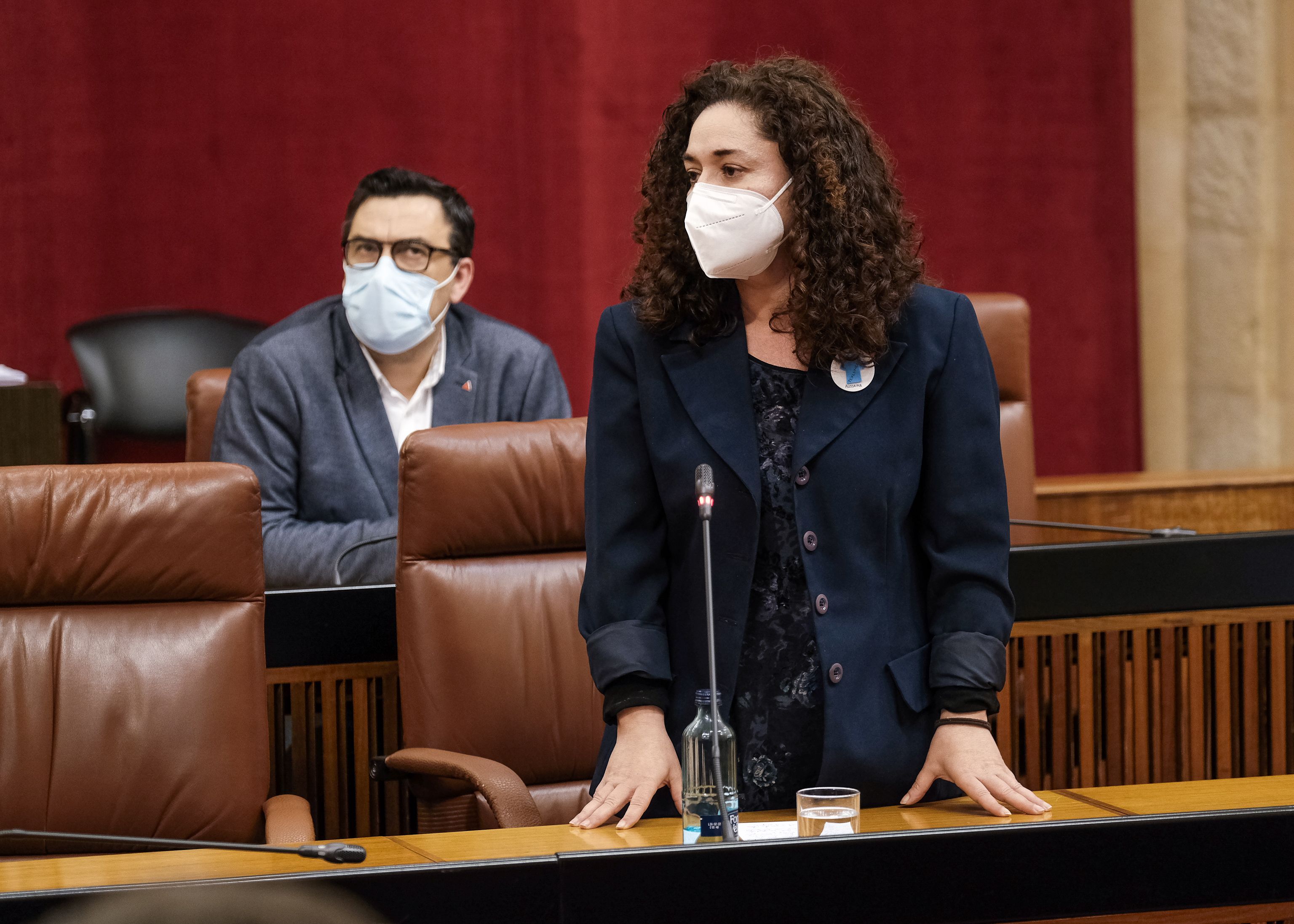 La parlamentaria andaluza Inmaculada Nieto, de Adelante Andalucía, en el Parlamento.