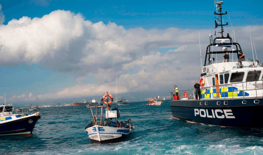 Barcos de la Policía Real de Gibraltar, en una imagen retrospectiva. FOTO: RADIOBAHIAGIBRALTAR.ES