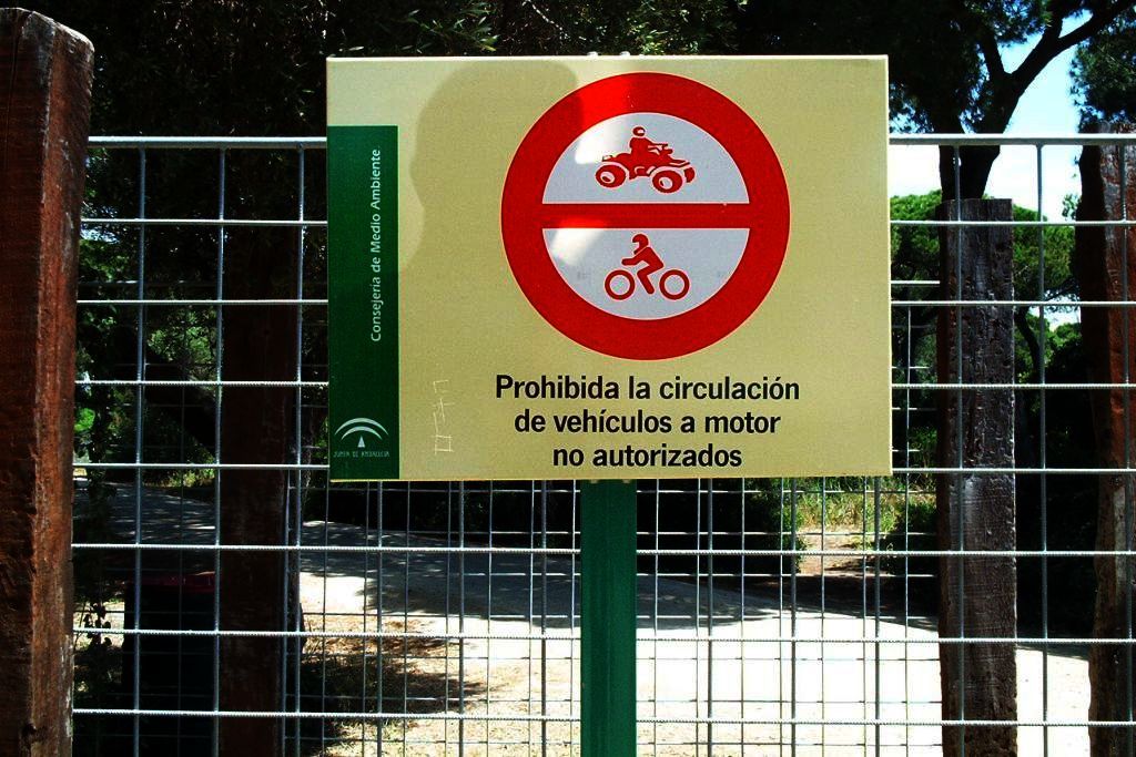 Señalización en un pinar de Andalucía. Señalización en un pinar de Andalucía.