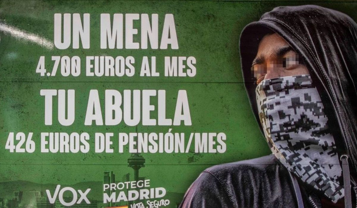Imagen del cartel de Vox.