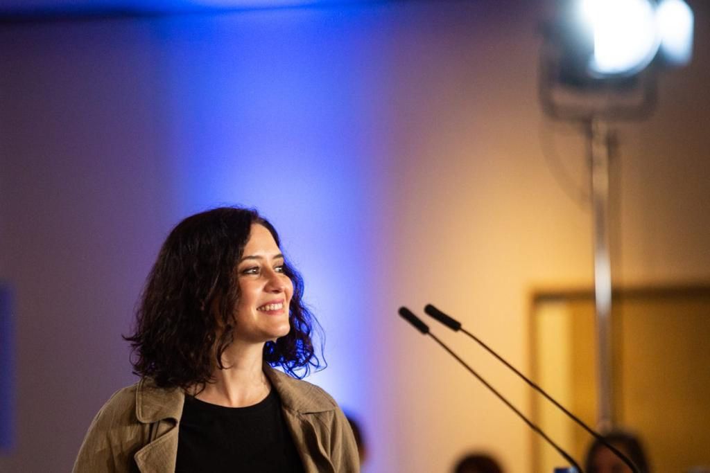 Isabel Díaz Ayuso, en un acto de campaña.