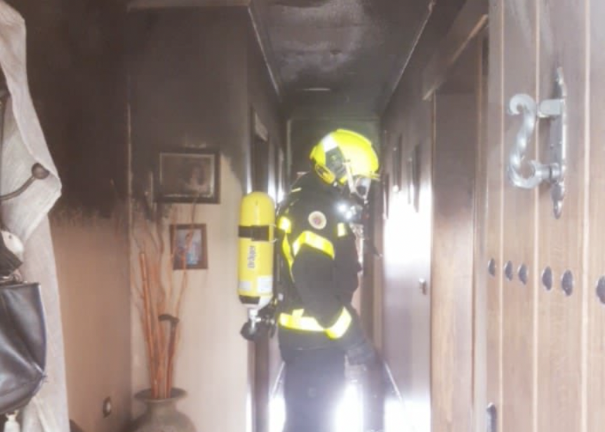 Intervención de Bomberos en la vivienda de Chiclana. CPBC