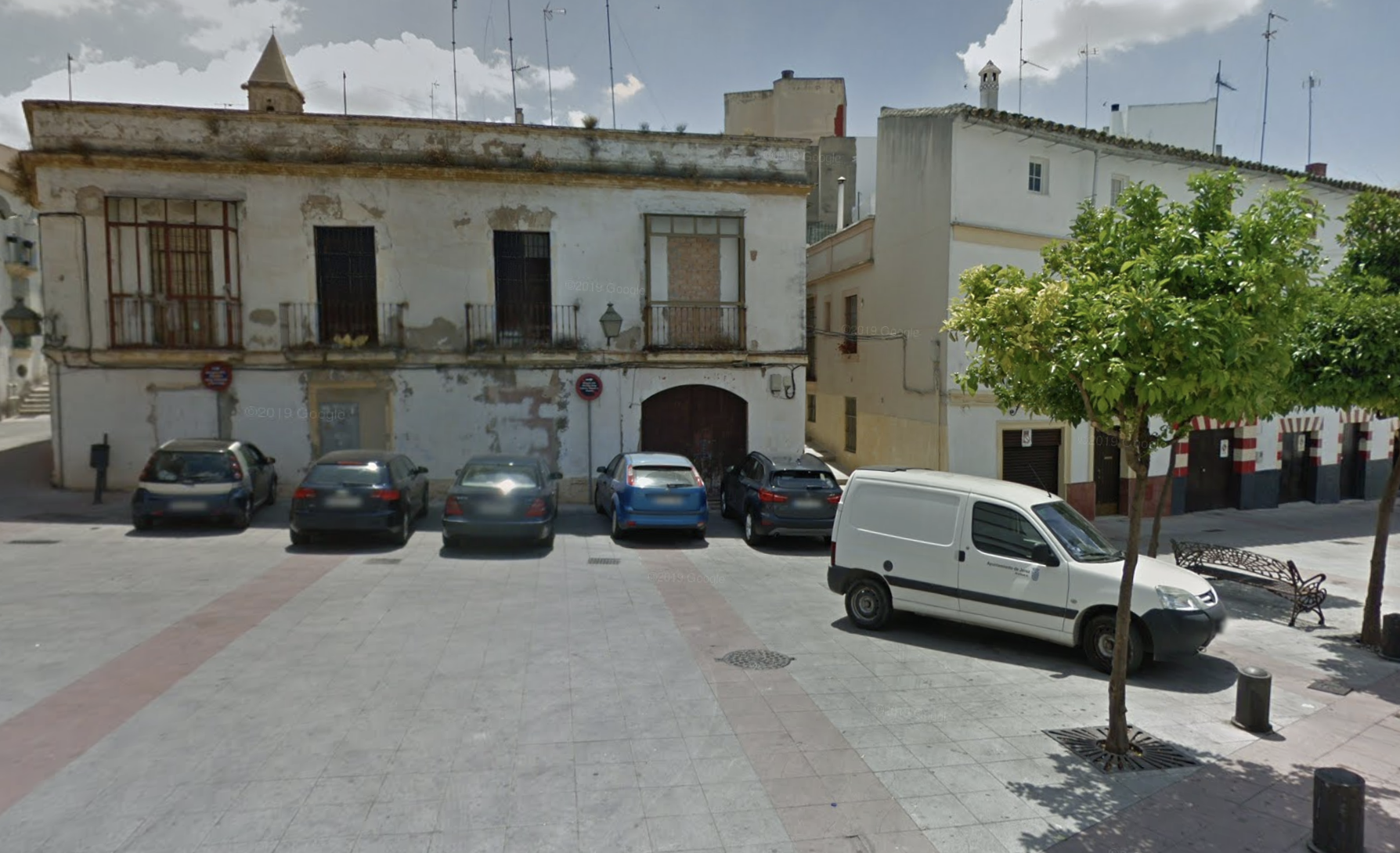 Plaza Peones, en el intramuros jerezano, en una imagen de Google Maps.