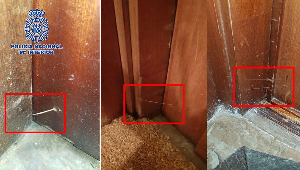 El método del hilo de pegamento se usa para saber si una vivienda está vacía.