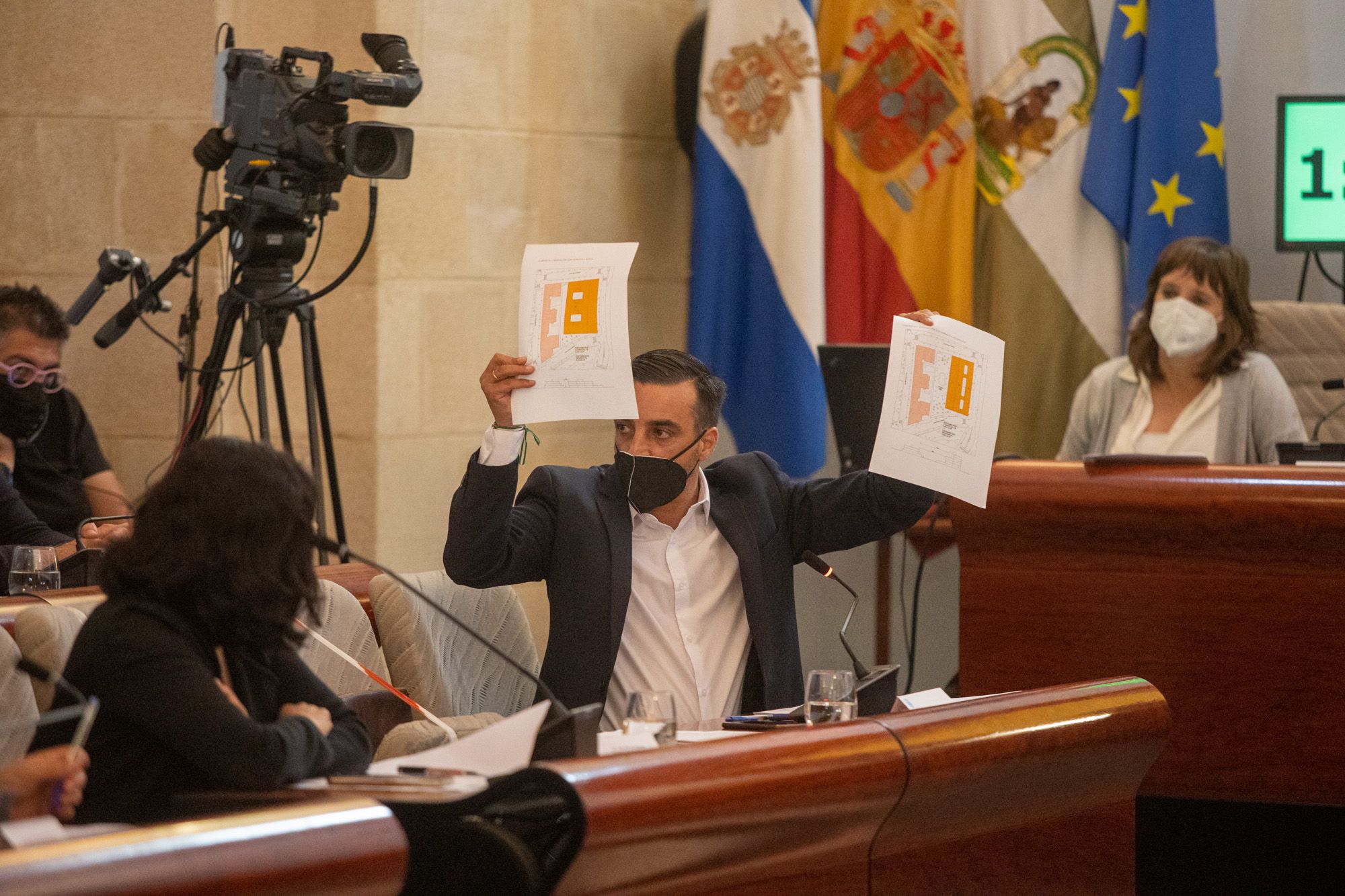 El teniente de alcaldesa de Urbanismo, José Antonio Díaz, en el pleno de abril.