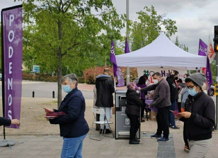 Un acto electoral de Podemos en Madrid, recientemente.