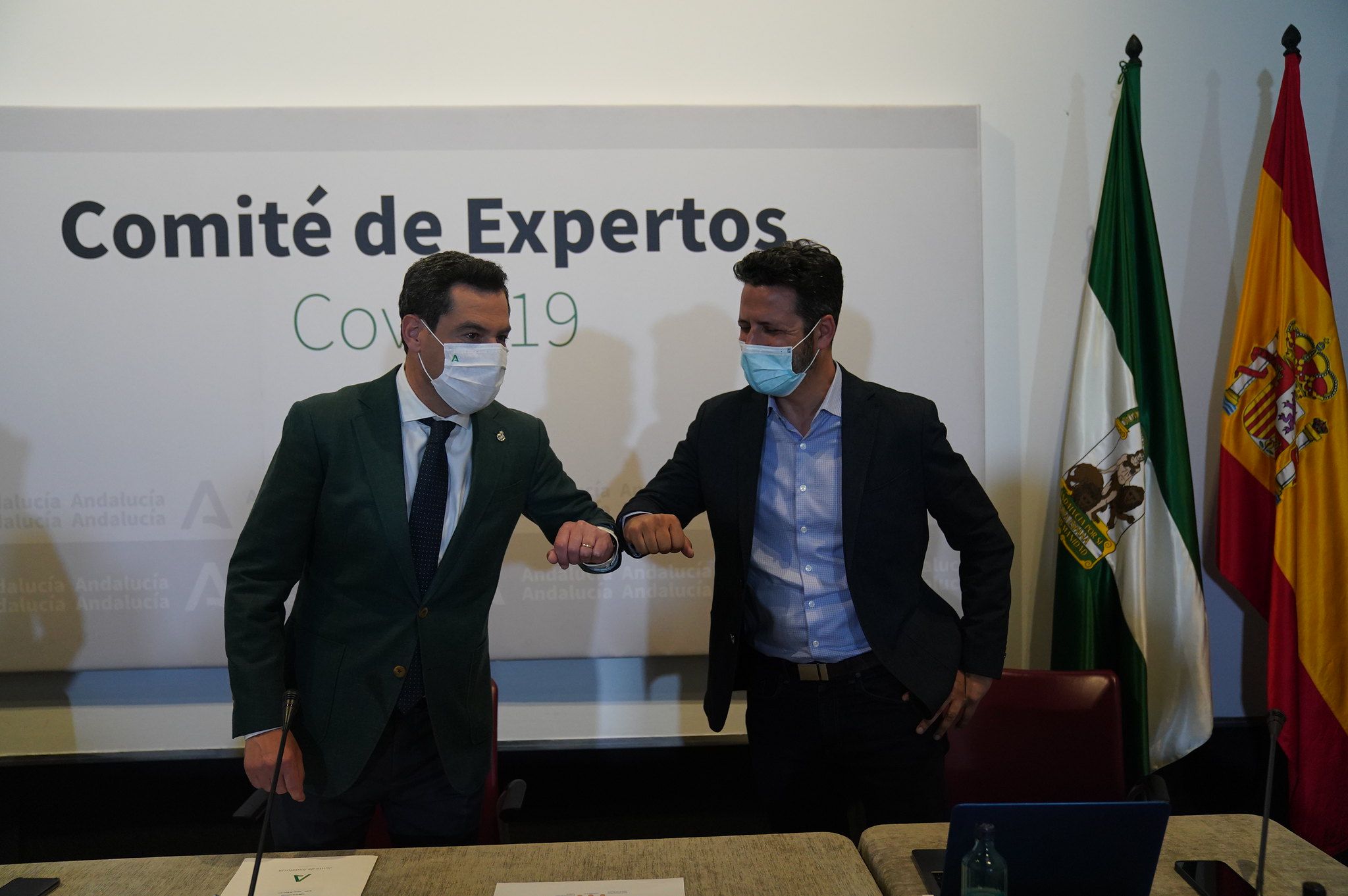 Moreno Bonilla, en el comité de expertos de este jueves que selló la desescalada andaluza.