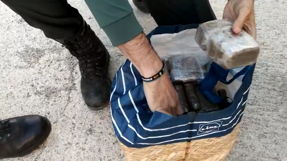 El hachís transportado por el matrimonio detenido en Medina.