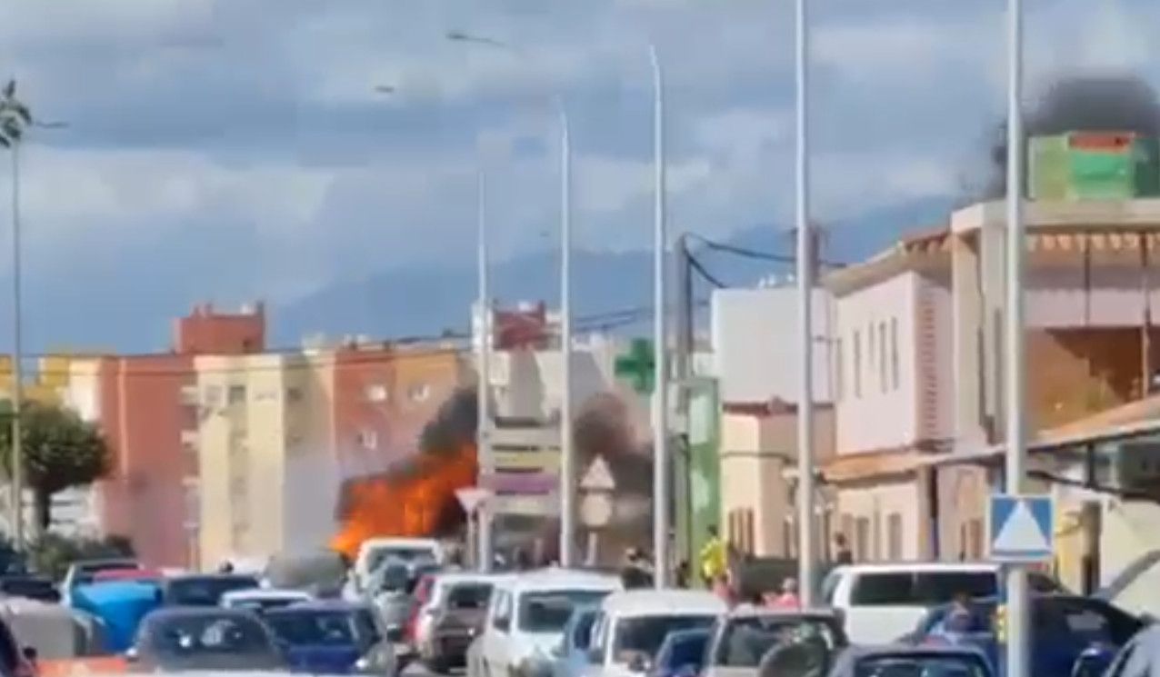 Una de las barricadas en La Línea.