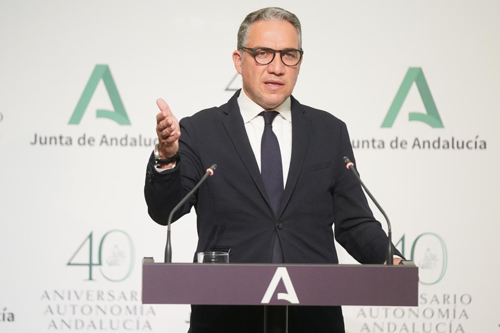 Elías Bendodo, este martes en rueda de prensa.