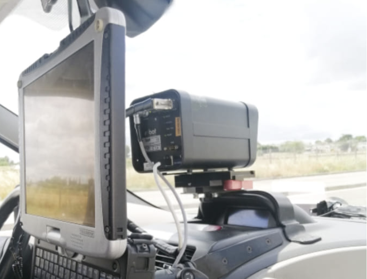 Un radar de velocidad en las calles de Jerez, en una imagen de OJTV.