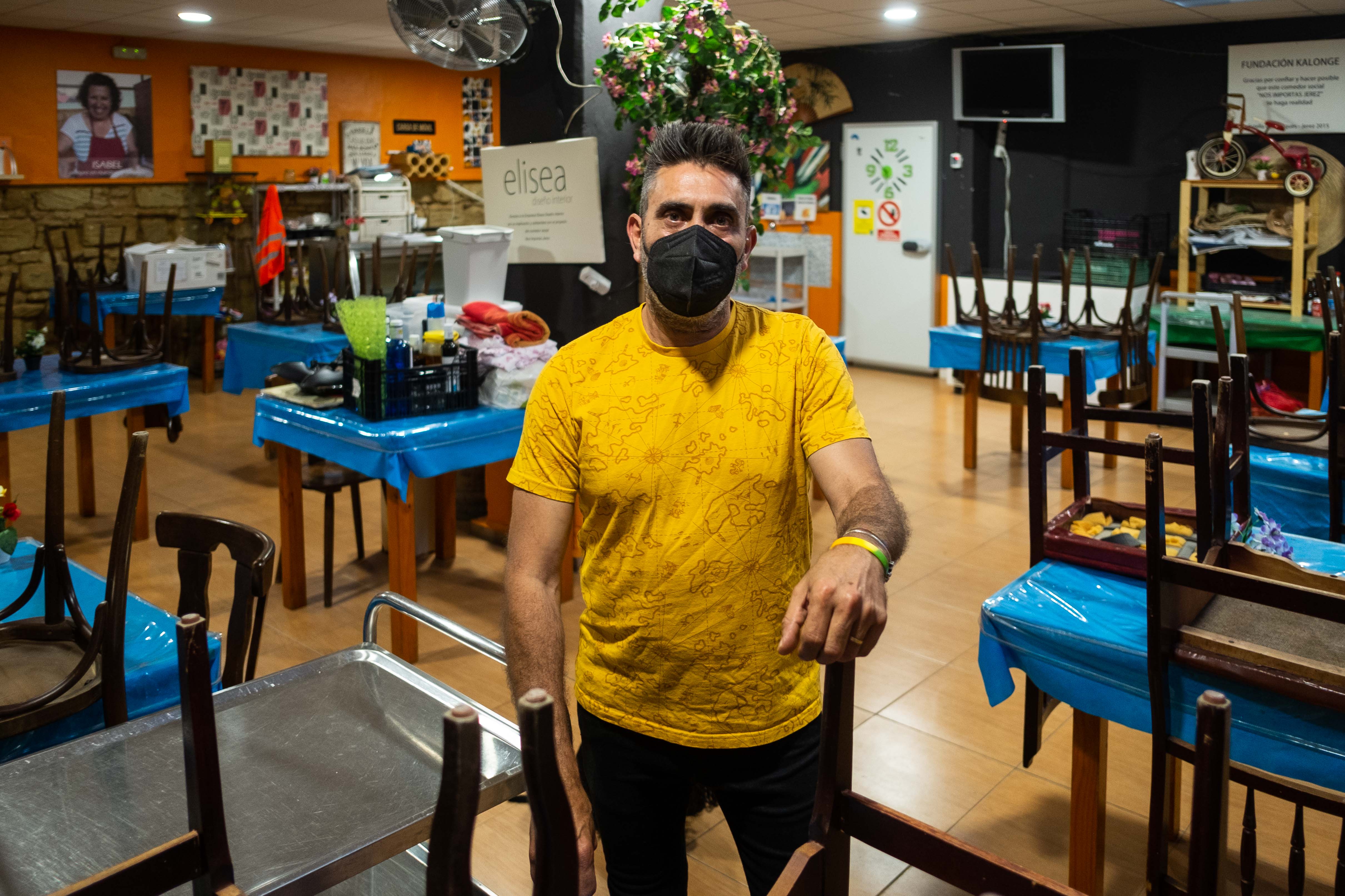 Loren Hinojosa, en el comedor social Nos Importa Jerez.