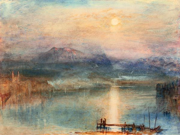 La delicadeza: una flor en el desierto. W. Turner, 'Lago de Lucerna'.