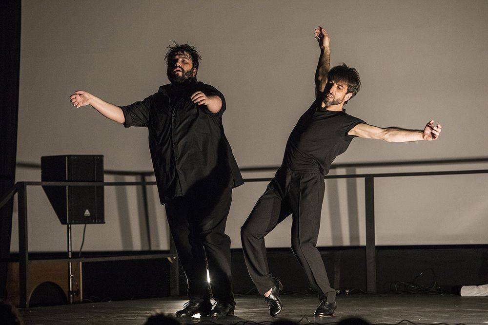 Rafael Estévez y Valeriano Paños, este pasado domingo, en 'Silencios', dentro del 25 Festival de Jerez.