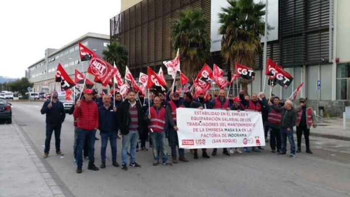 Trabajadores de Masa Campo de Gibraltar, en una protesta reciente.