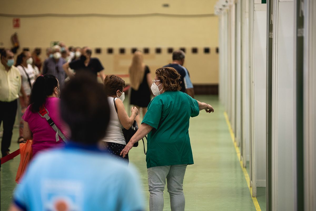 Una vacunación en Jerez, días atrás.