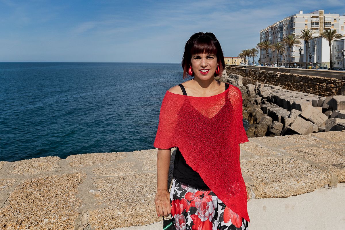 Teresa Rodríguez, en Cádiz, este viernes, para la entrevista.